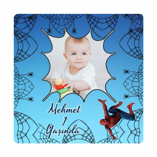 Örümcek Adam Temalı Doğum Günü Magneti